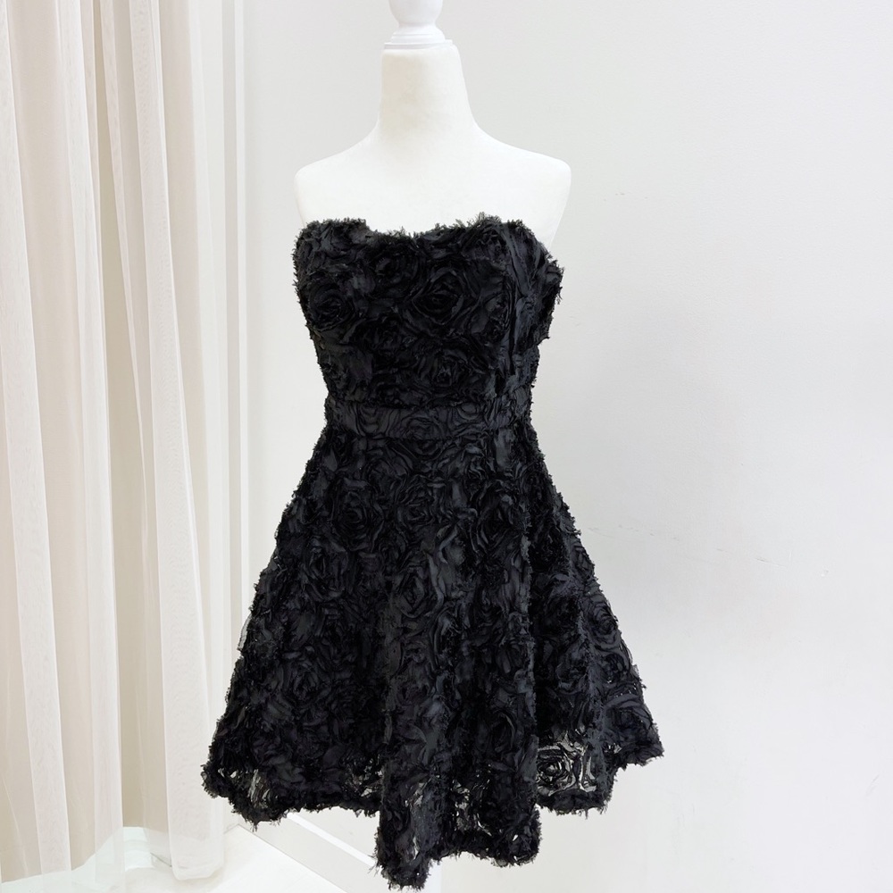 3D Roses Fit and Flare Mini Party Cocktail Dress 6